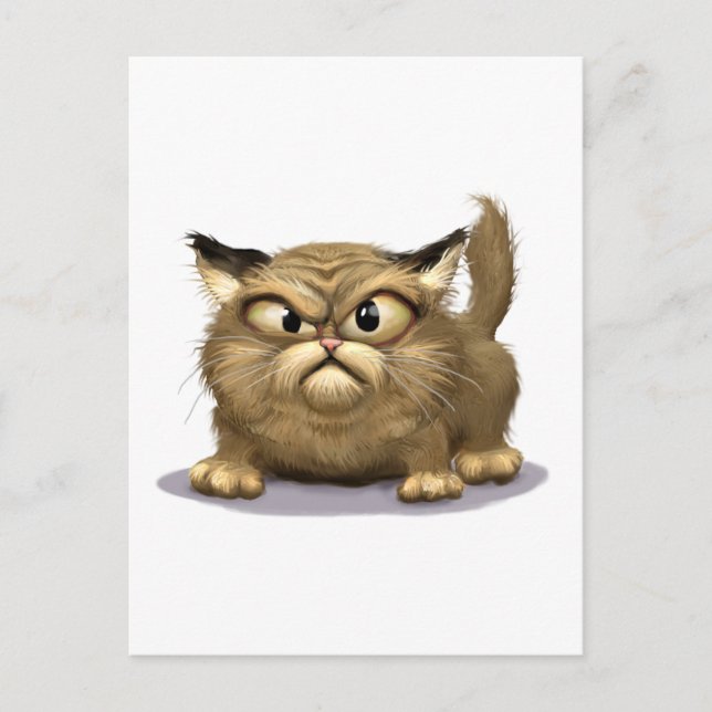 Postal Gato malo (Anverso)