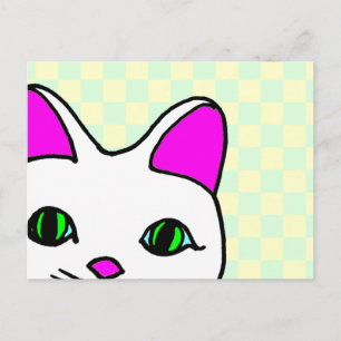 Postal Gato Maneki Neko Kawaii Rave