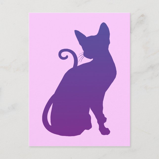 Postal Gato Morado (Anverso)
