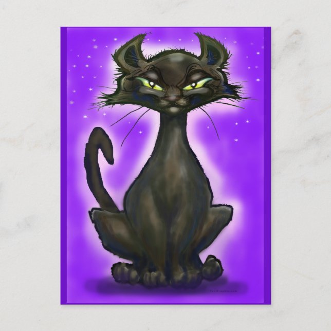 Postal Gato negro (Anverso)
