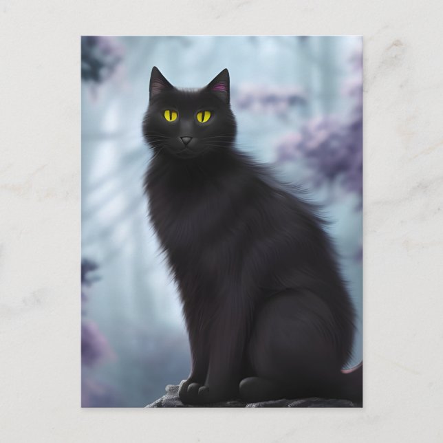 Postal Gato negro (Anverso)