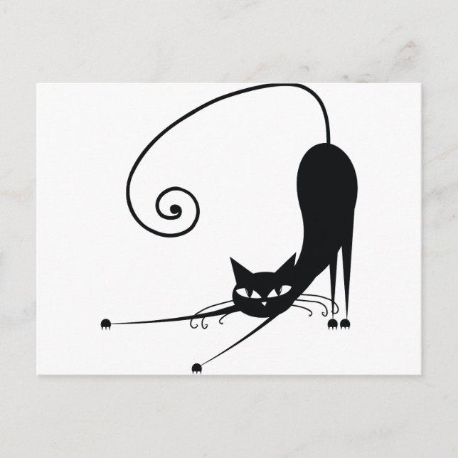 Postal Gato negro (Anverso)