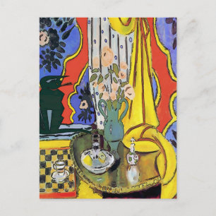 Postal Gato negro en el sofá