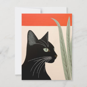 Postal Gato negro lindo