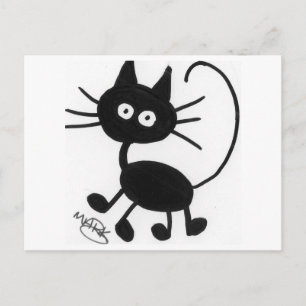 Postal Gato negro personalizado