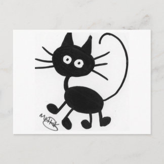 Postal Gato negro personalizado