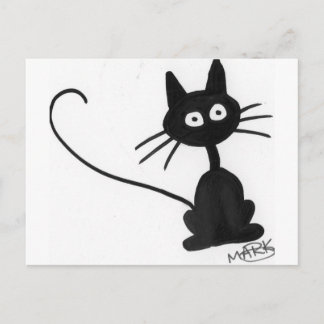 Postal Gato negro personalizado