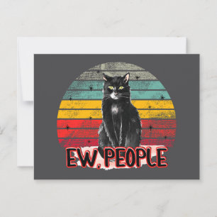 Postal Gato negro retro vintage