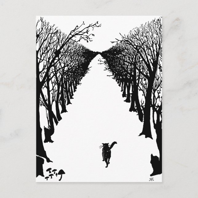 Postal Gato negro, Rudyard Kipling (Anverso)