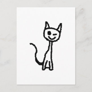 Postal Gato negro, Winking.
