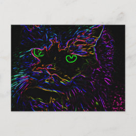Postal Gato Neon Glow