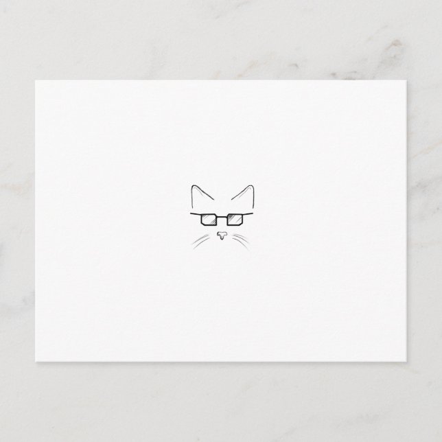 Postal Gato nervioso (Anverso)