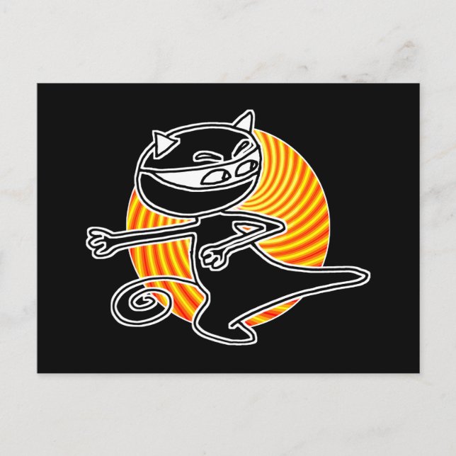 Postal Gato Ninja (Anverso)