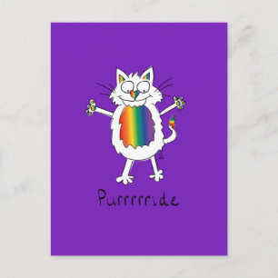 Postal Gato Orgullo Gay LGBTQ