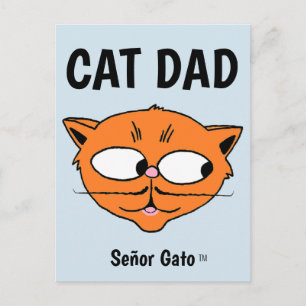 Postal "GATO PAPÁ" Señor Gato Bigote Gato