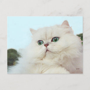 Postal Gato Persa con Ojos de Jade