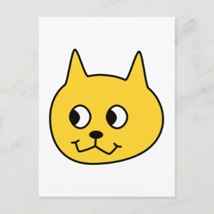 Postal Gato Personalizado amarillo.