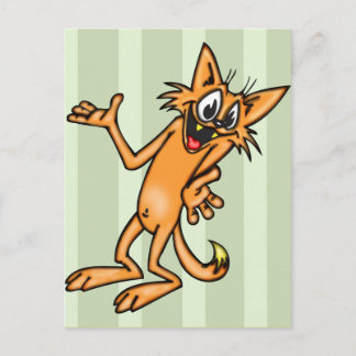 Postal Gato Personalizado de encogimiento de hombros dive