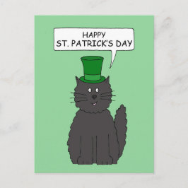 Postal Gato Personalizado del Día de San Patricio en un G