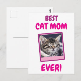 POSTAL GATO PERSONALIZADO MAMÁ MADRE SIEMPRE MASCOTA AMOR