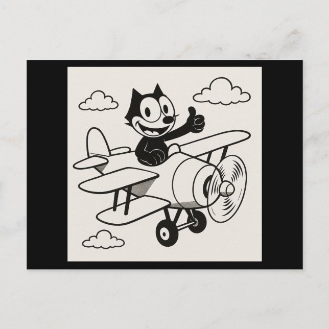 Postal Gato piloto (Anverso)