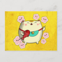 Gato redondo lindo de Maneki Neko