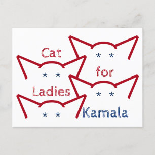 Postal Gato republicano para damas de kamala Harris Ears