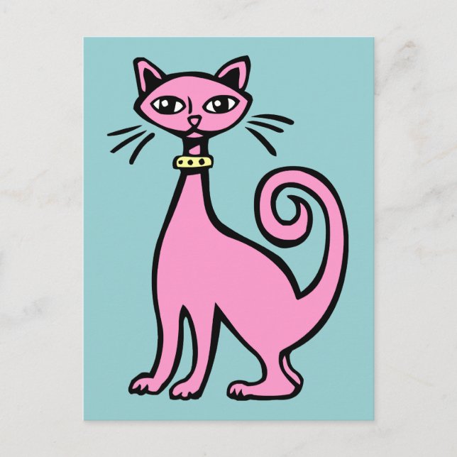 Postal Gato retro (Anverso)