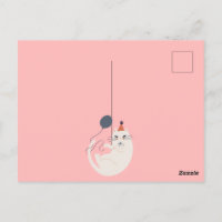 Gato retro chic rosa