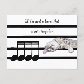 Postal Gato romántico bengalí
