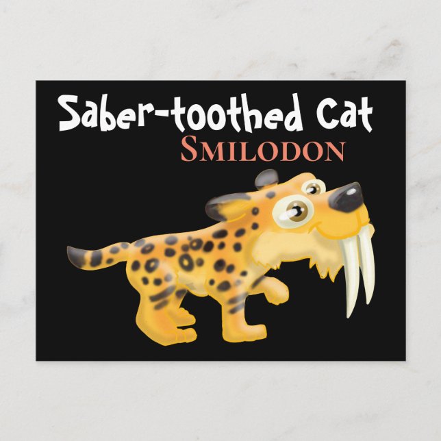 Postal Gato saber-dentado (Anverso)