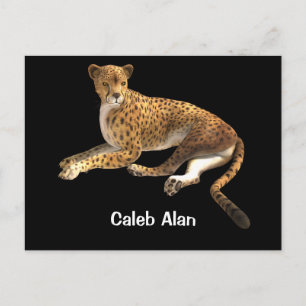 Postal Gato salvaje guepardo animal gato personalizado