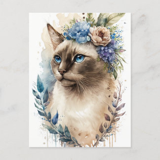 Postal Gato siamés