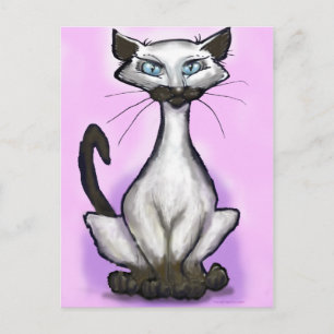 Postal Gato siamés