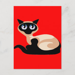 Postal Gato siamés