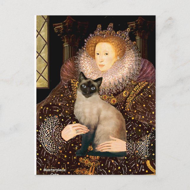 Postal Gato siamés de Queen- Seen Point (Anverso)