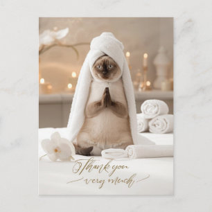 Postal Gato siamés en Spa Gracias 
