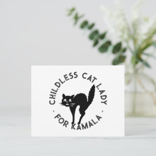 Postal Gato sin hijos Lady para kamala gato negro gracios