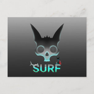 Postal Gato Skull Graffiti Surf