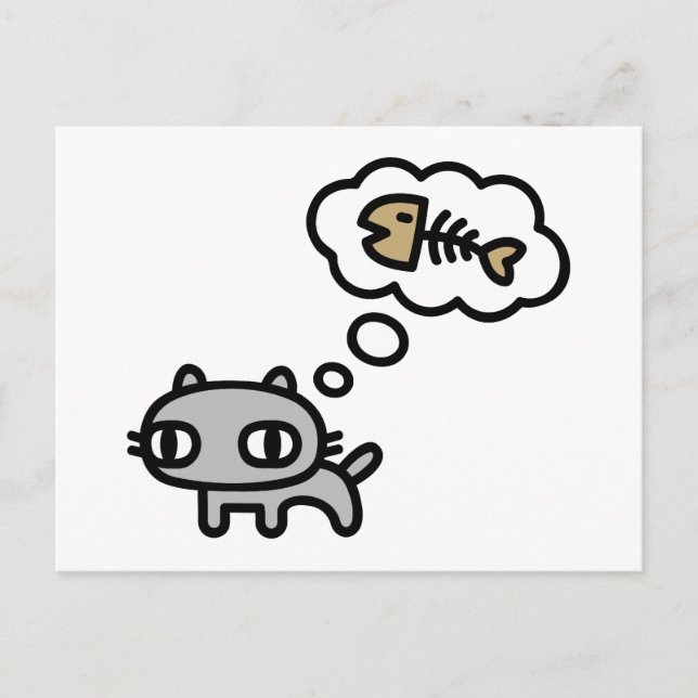 Postal Gato soñador (Anverso)