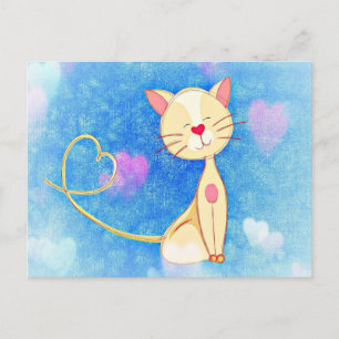 Postal Gato soñador
