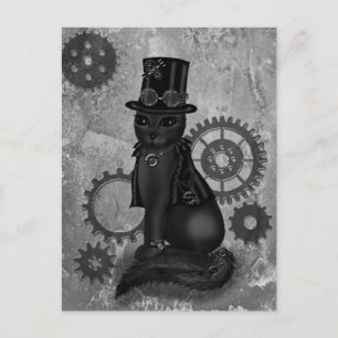 Postal Gato Steampunk