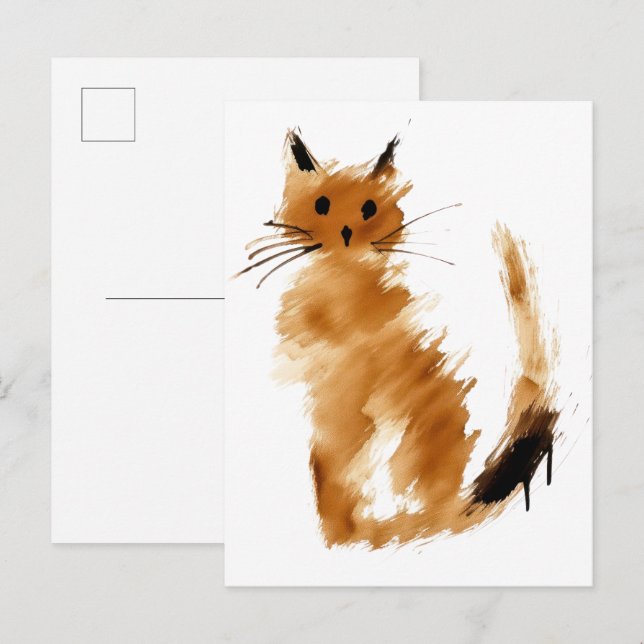 Postal gato Tabi (Anverso / Reverso)