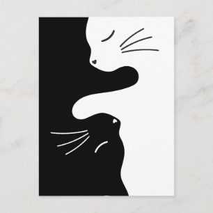 Postal Gato Tai Chi Maestro Zen Gatito Equilibrado