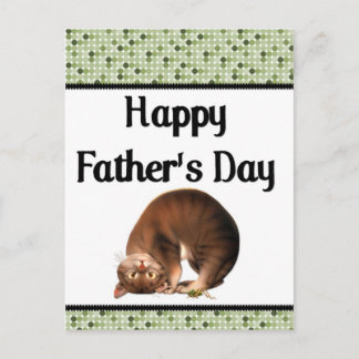 Postal Gato tonto - Feliz Día del Padre