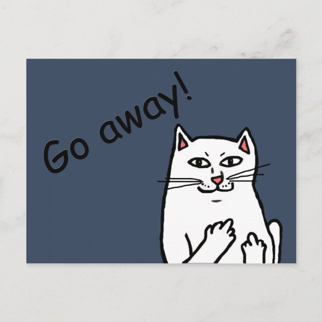 Postal Gato travieso (Anverso)