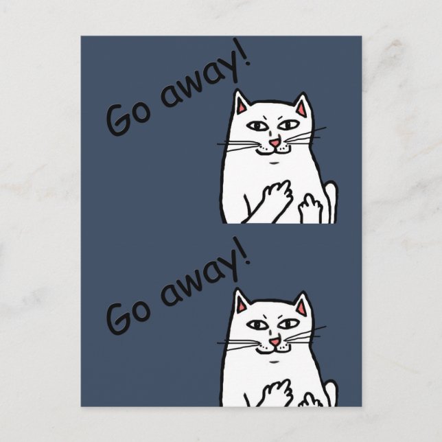 Postal Gato travieso (Anverso)