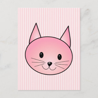 Postal Gato. Un gatito rosa de bonito adorable.
