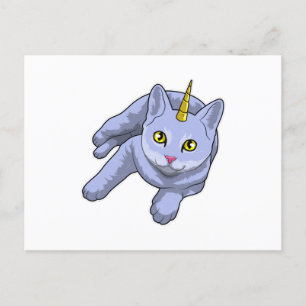 Postal Gato Unicornio