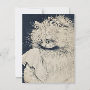 Postal Gato vintage de Louis William Wain